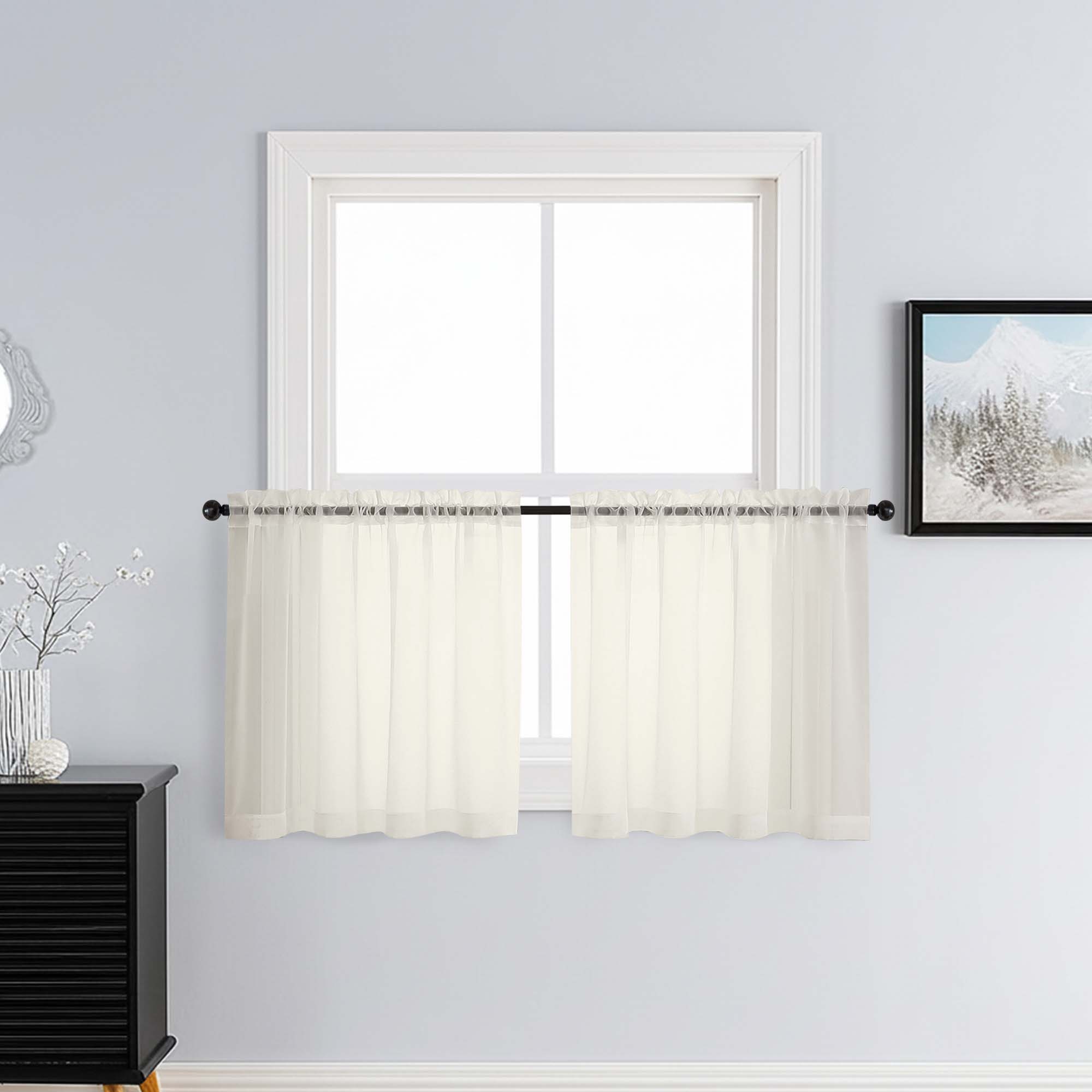 Patin Ivory Sheer Curtains Valances