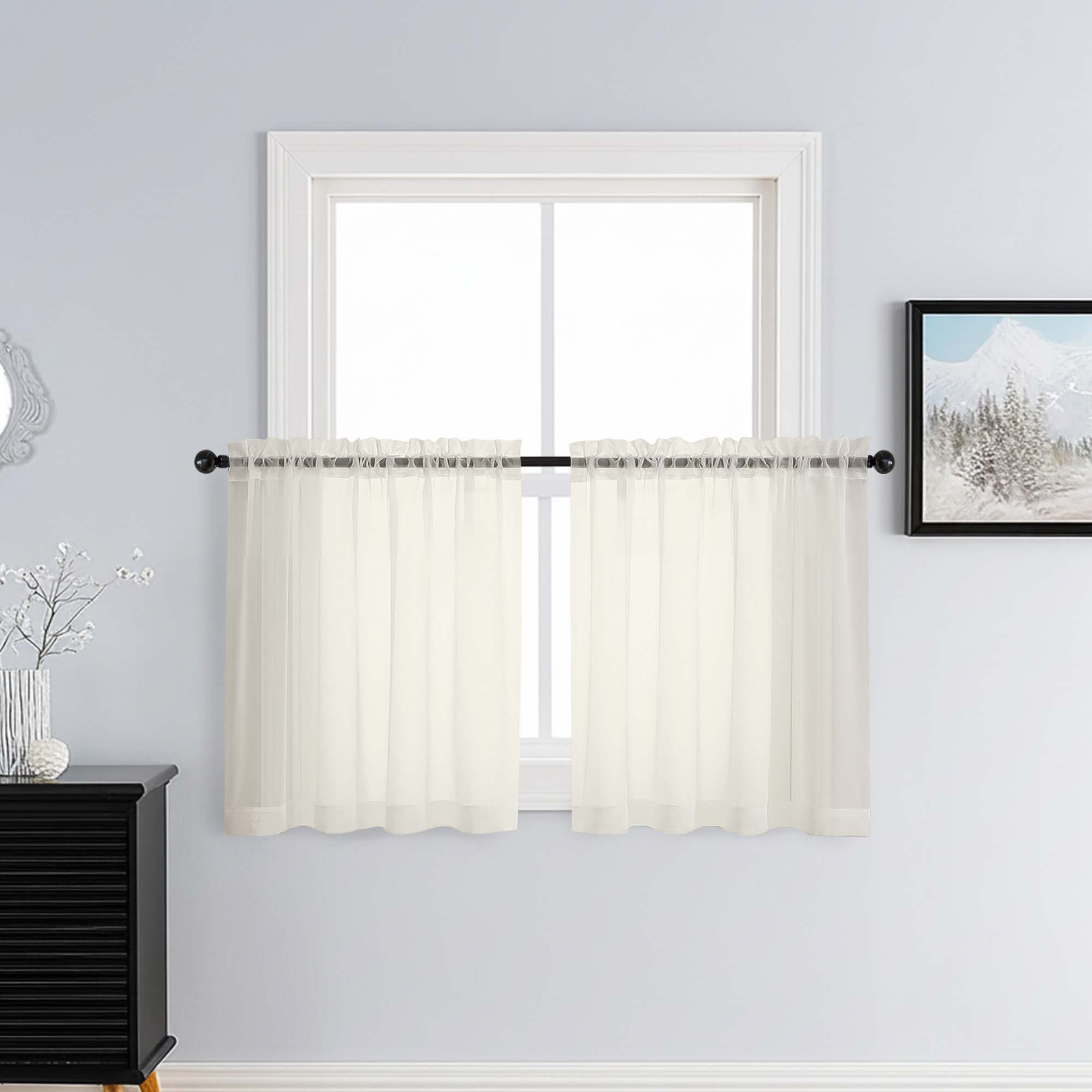 Patin Ivory Sheer Curtains Valances