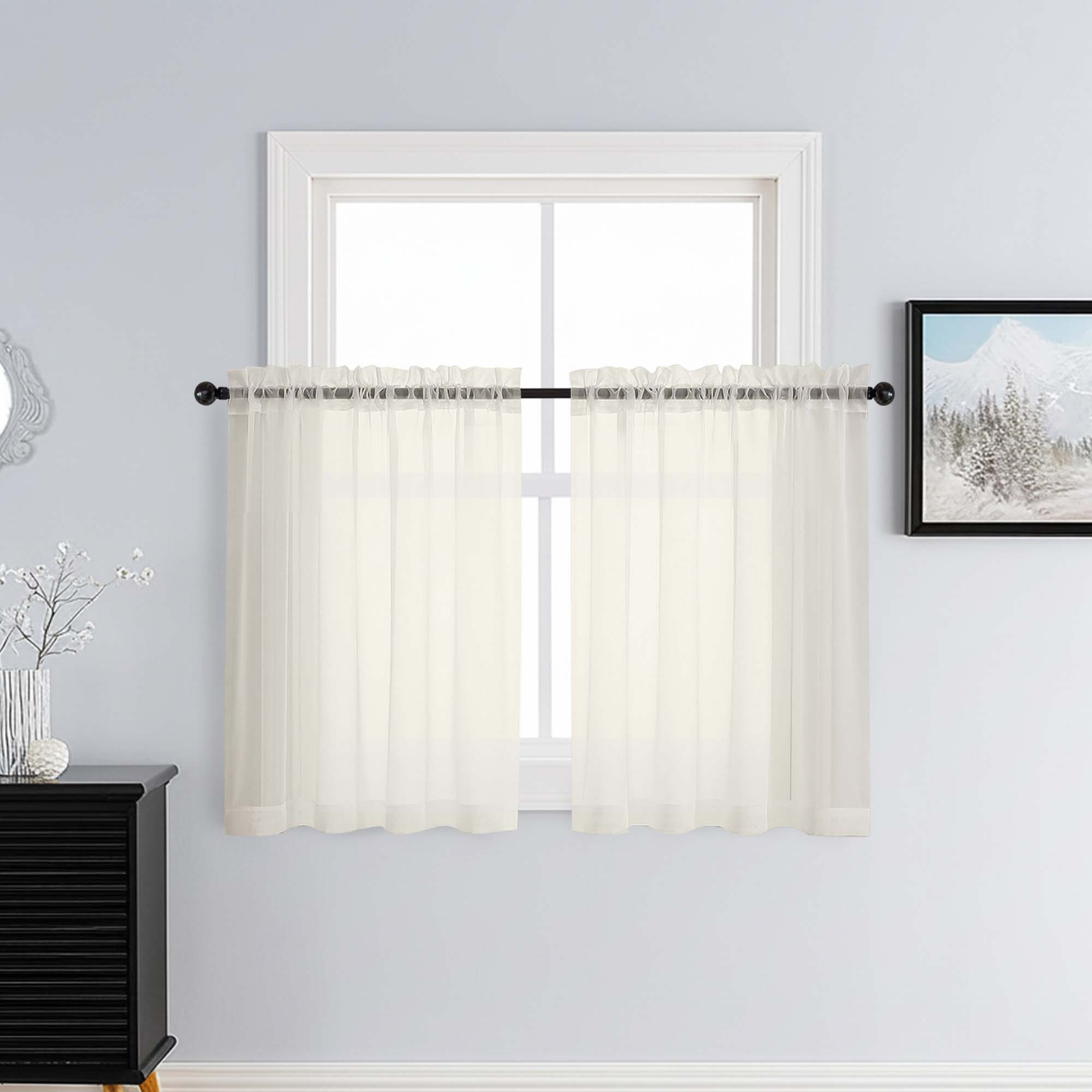 Patin Ivory Sheer Curtains Valances