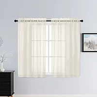 Patin Ivory Sheer Curtains Valances