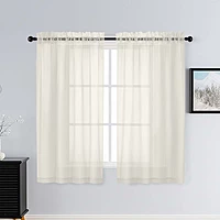 Patin Ivory Sheer Curtains Valances