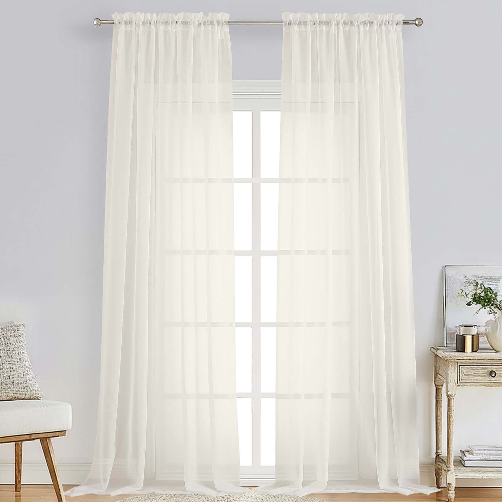 Patin Ivory Sheer Curtains Valances