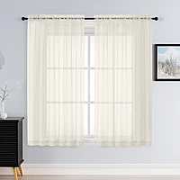 Patin Ivory Sheer Curtains Valances