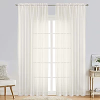 Patin Ivory Sheer Curtains Valances