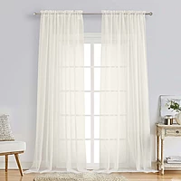 Patin Ivory Sheer Curtains Valances
