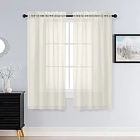 Patin Ivory Sheer Curtains Valances