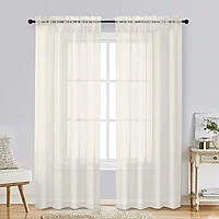 Patin Ivory Sheer Curtains Valances