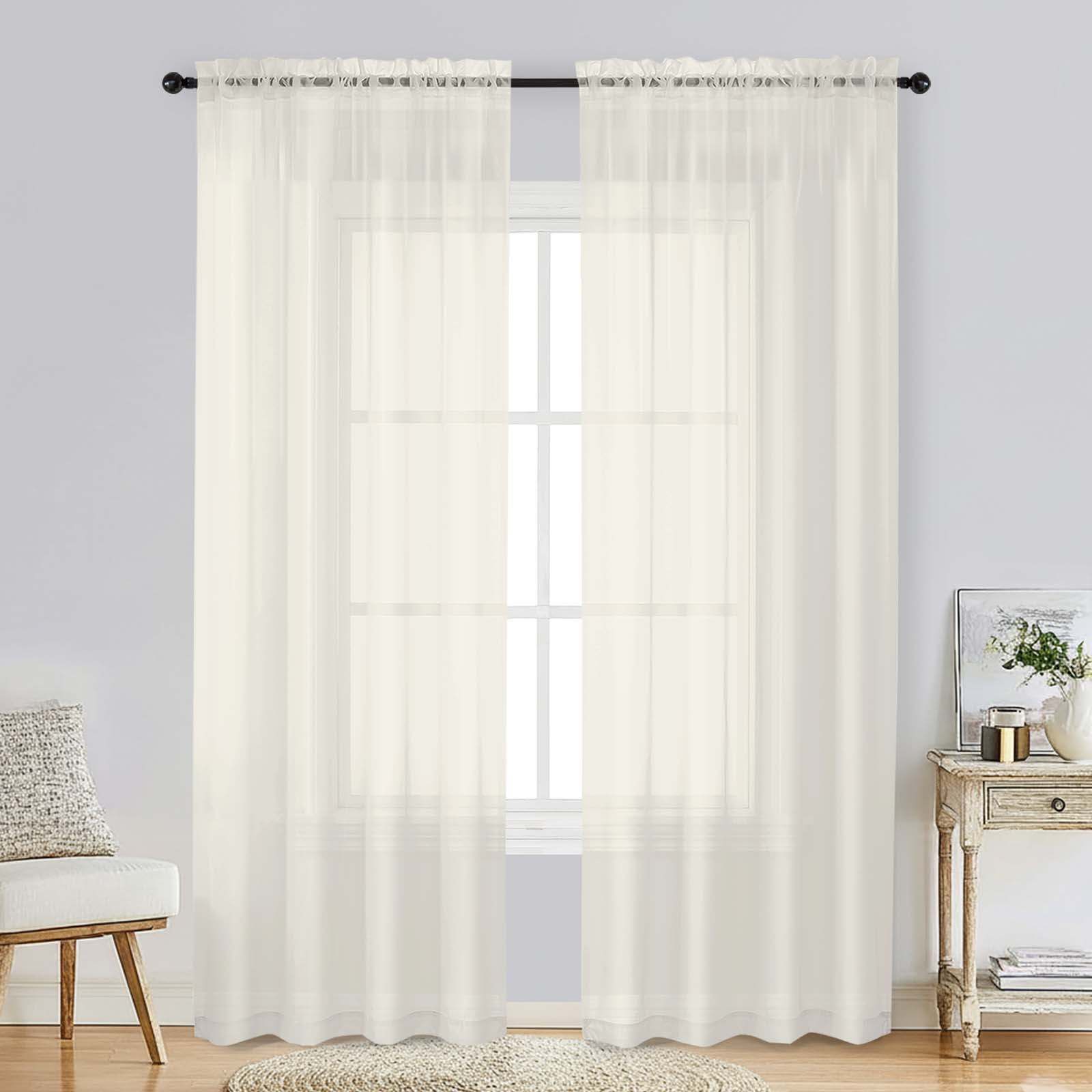Patin Ivory Sheer Curtains Valances