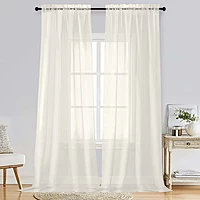 Patin Ivory Sheer Curtains Valances
