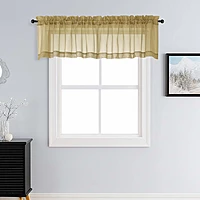 Patin Gold Sheer Curtains Valances