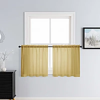 Patin Gold Sheer Curtains Valances