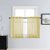 Patin Yellow Sheer Curtains Valances