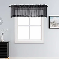Patin Black Sheer Curtains Valances