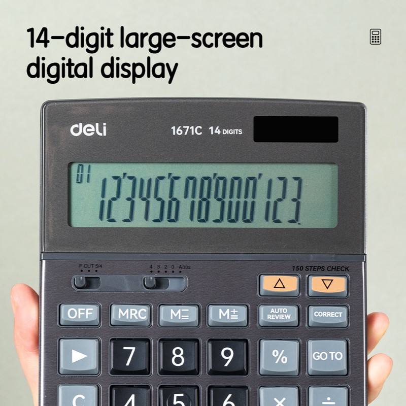 DELI CORE E1671C CALC.150 CHECK 14 DGT