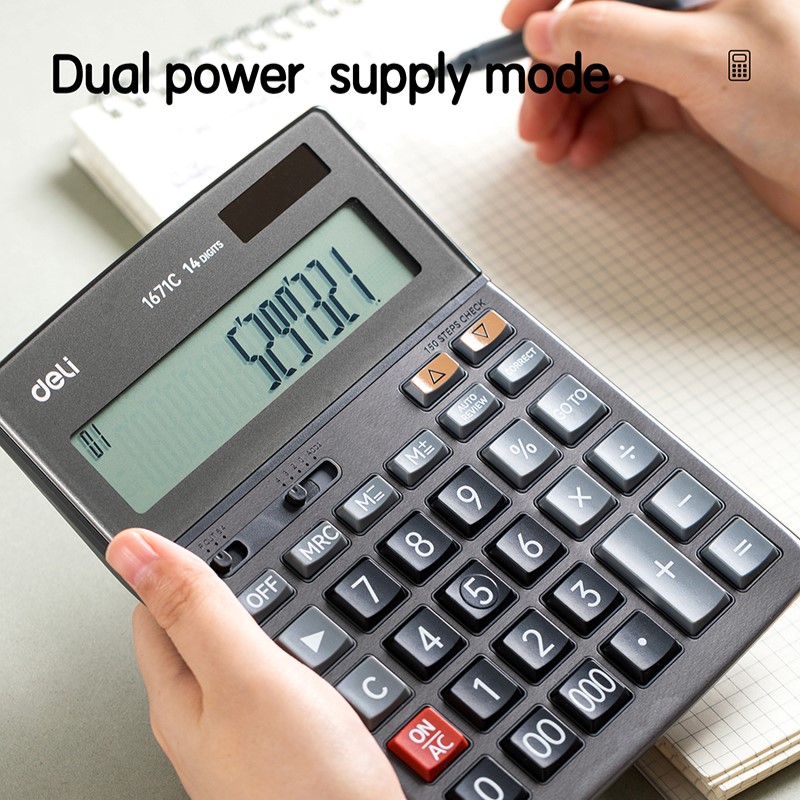 DELI CORE E1671C CALC.150 CHECK 14 DGT