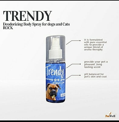 Trendy Pet Deodorant  for Dogs & Cats  Rock - (Dark Blue) -