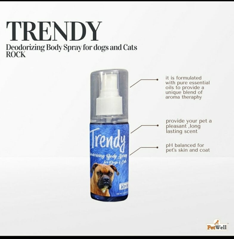 Trendy Pet Deodorant  for Dogs & Cats  Rock - (Dark Blue) -