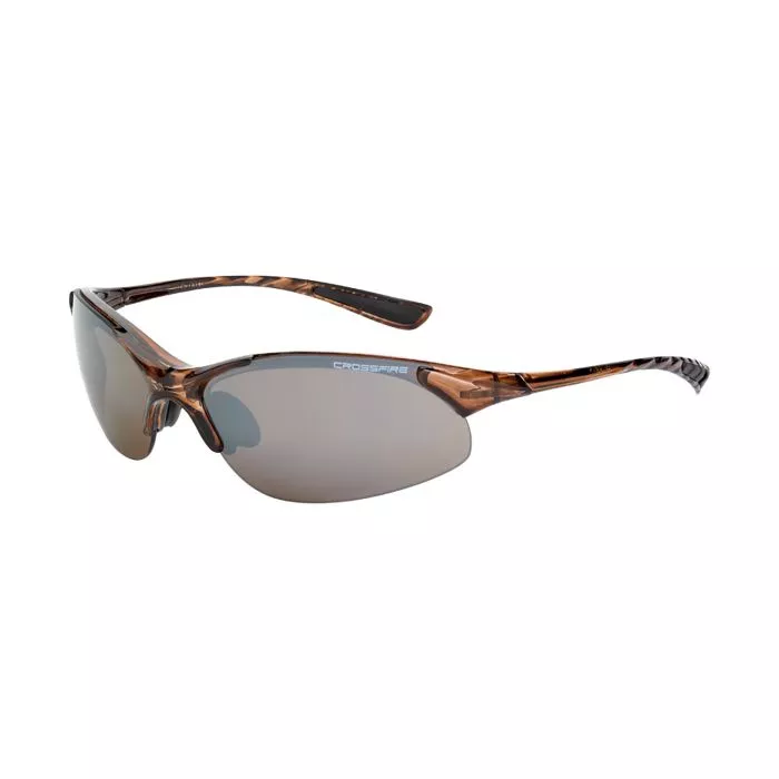 Crossfire XCBR Premium Safety Eyewear - Crystal Brown Frame - HD Brown Mirror Lens