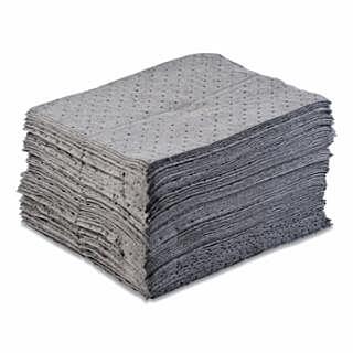 Universal Sorbent Pad, Heavyweight, Absorbs 20.5 gal, 15 in x 17 in, 100 Sheets