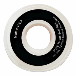 White PTFE Thread Sealant Tape, 1/4 in x 260 in L