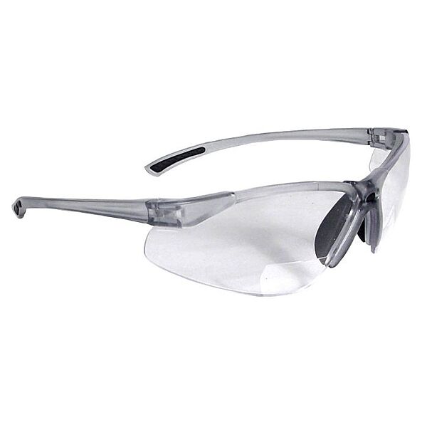 Radians C2™ Magnifier Safety Eyewear - Smoke Frame - Clear Lens - 2.0 Diopter