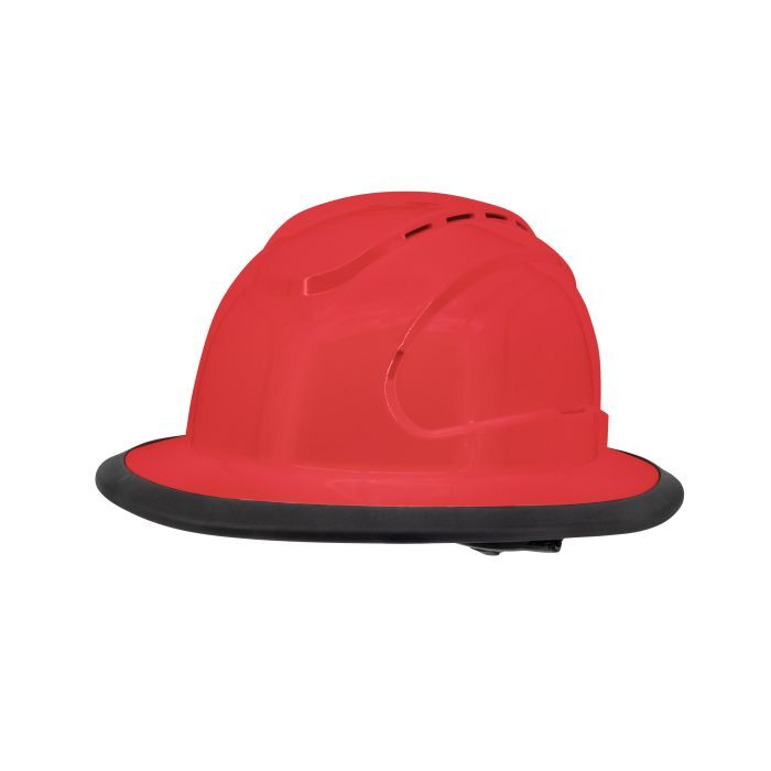 Radians THE JUDGE™ RHJ6V 6-Point Ratchet Vented Type I Full Brim Hard Hat - Red
