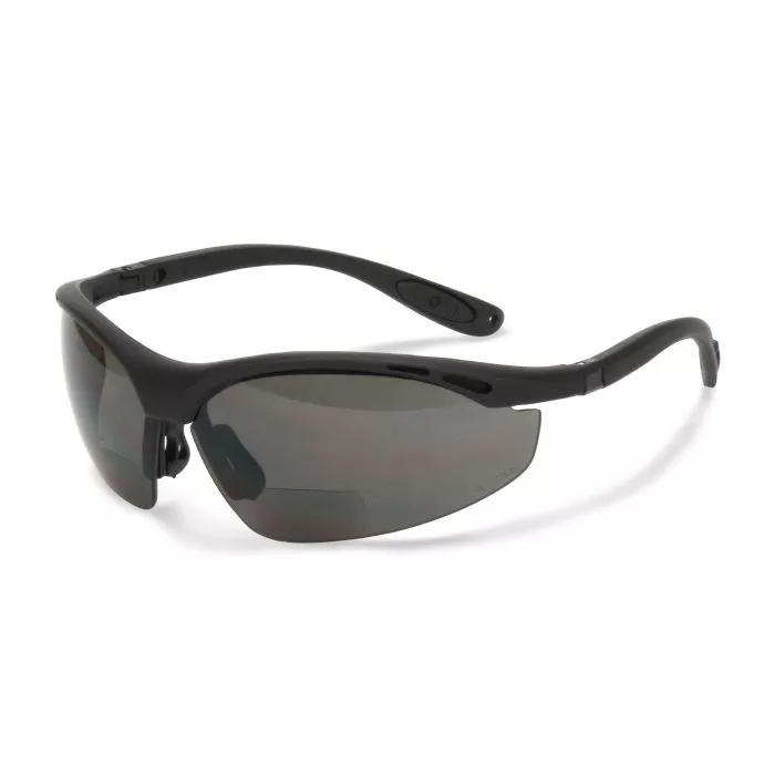 Radians Cheaters® Magnifier Safety Eyewear - Black Frame - Smoke Lens - 2.0 Diopter