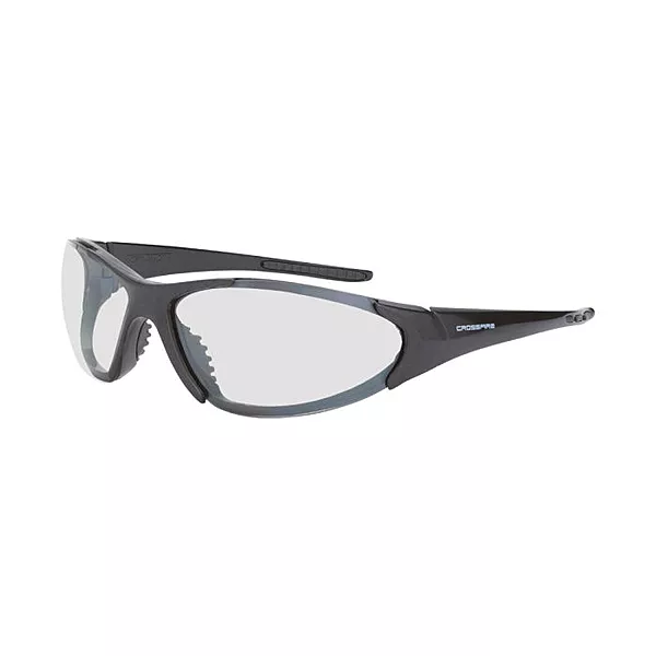 Crossfire Core Premium Safety Eyewear - Shiny Black Frame - Indoor/Outdoor Lens
