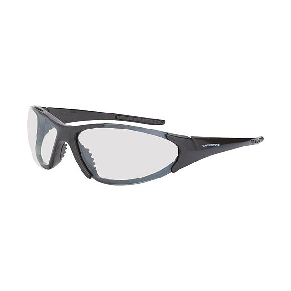 Crossfire Core Premium Safety Eyewear - Shiny Black Frame - Indoor/Outdoor Lens