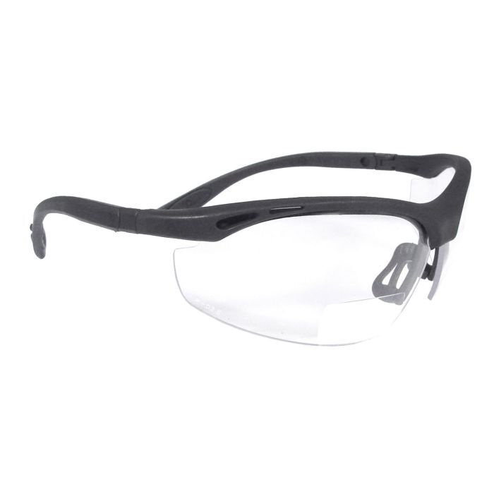 Radians Cheaters® Magnifier Safety Eyewear - Black Frame - Clear Lens - 1.0 Diopter