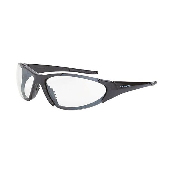 Crossfire Core Premium Safety Eyewear - Shiny Pearl Gray Frame - Clear Anti-Fog Lens