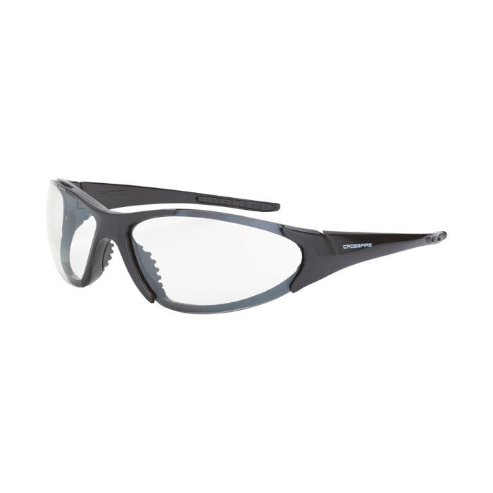 Crossfire Core Premium Safety Eyewear - Shiny Pearl Gray Frame - Clear Anti-Fog Lens
