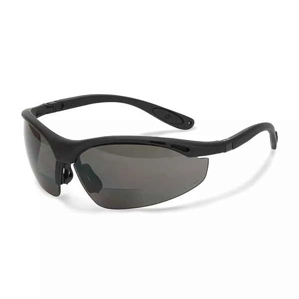 Radians Cheaters® Magnifier Safety Eyewear - Black Frame - Smoke Lens - 2.5 Diopter