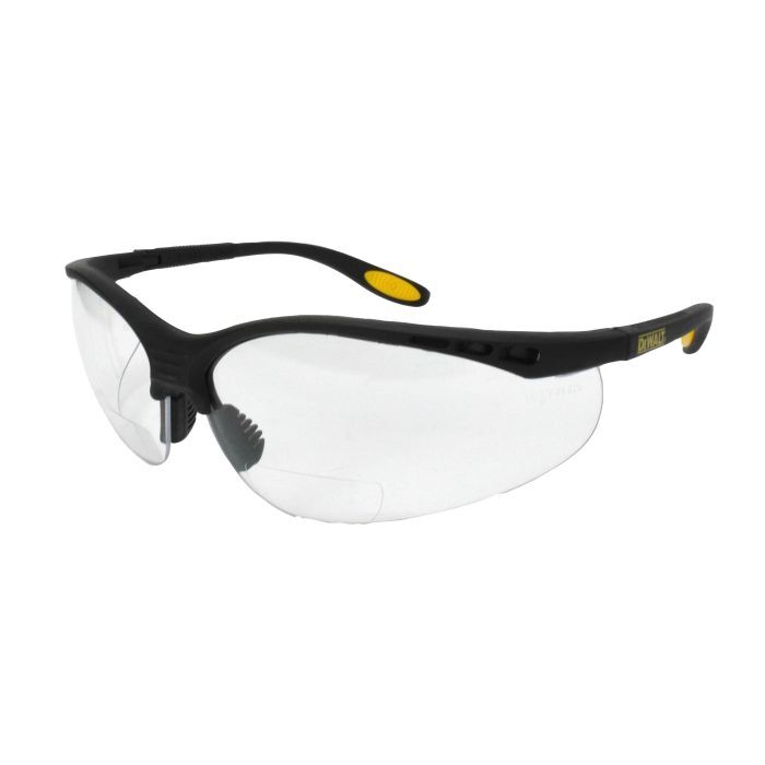 DEWALT DPG59 Reinforcer RX™ Magnifier Safety Eyewear - Black Frame - Clear Lens - 2.5 Diopter
