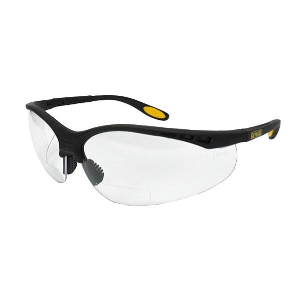 DEWALT DPG59 Reinforcer RX™ Magnifier Safety Eyewear - Black Frame - Clear Lens - 3.0 Diopter