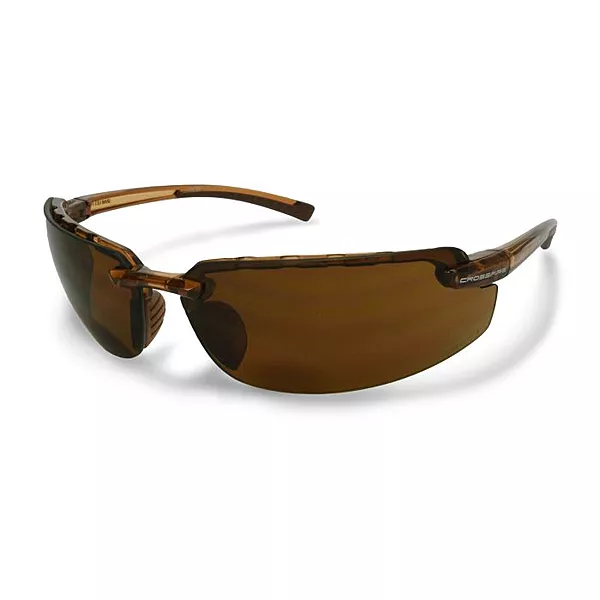 Crossfire ES7 InViz™ Magnifier Safety Eyewear - Crystal Brown Lens - 2.0 Diopter