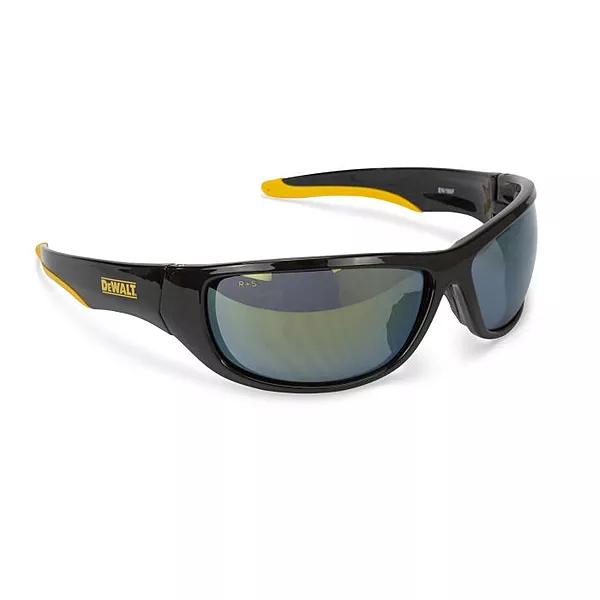 DEWALT DPG94 Dominator™ Protective Eyewear - Black/Yellow Frame - Yellow Mirror Lens