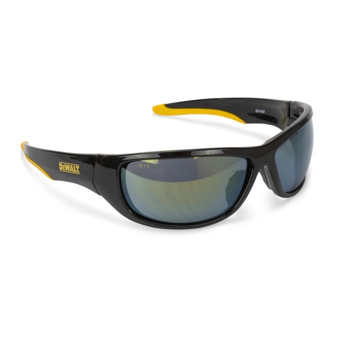 DEWALT DPG94 Dominator™ Protective Eyewear - Black/Yellow Frame - Yellow Mirror Lens