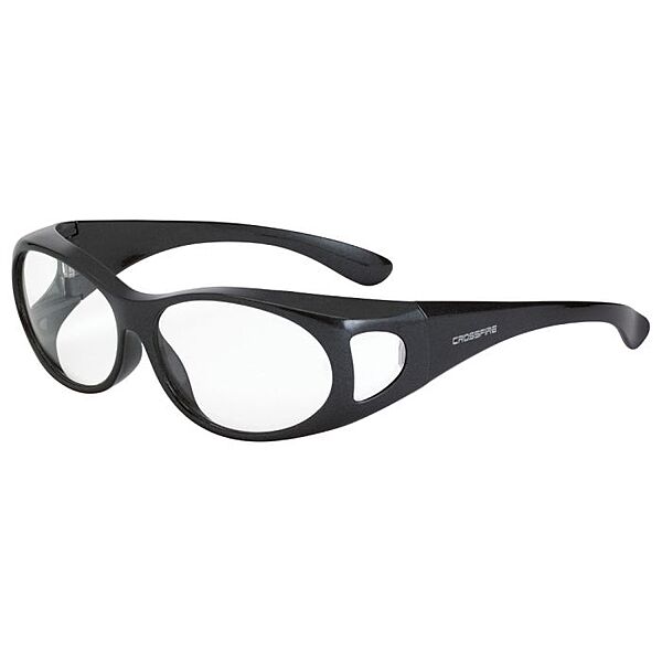 Crossfire OG3 Over the Glass Safety Eyewear - Shiny Pearl Gray Frame - Clear Lens
