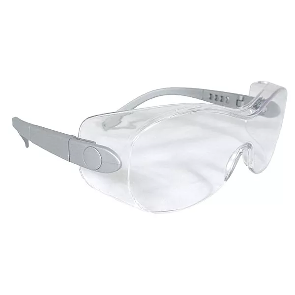 Radians Sheath™ OTG Safety Eyewear - Silver Frame - Clear Anti-Fog Lens