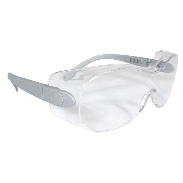 Radians Sheath™ OTG Safety Eyewear - Silver Frame - Clear Anti-Fog Lens