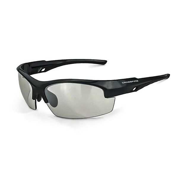 Crossfire Crucible Premium Safety Eyewear - Shiny Black Frame - Indoor/Outdoor Lens