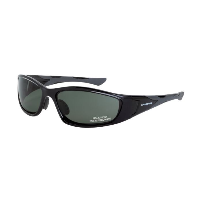 Crossfire MP7 Polarized Safety Eyewear - Black Frame - Blue-Green Polarized Lens