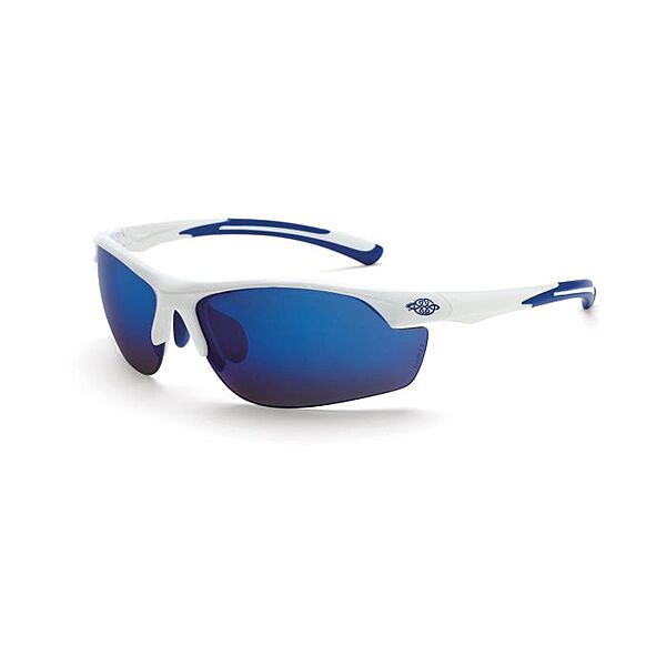 Crossfire AR3 Premium Safety Eyewear - White Frame - Blue Mirror Lens
