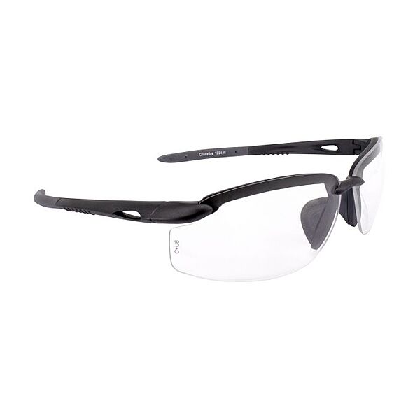 Crossfire ES5W Premium Safety Eyewear - Matte Black Frame - Clear Lens