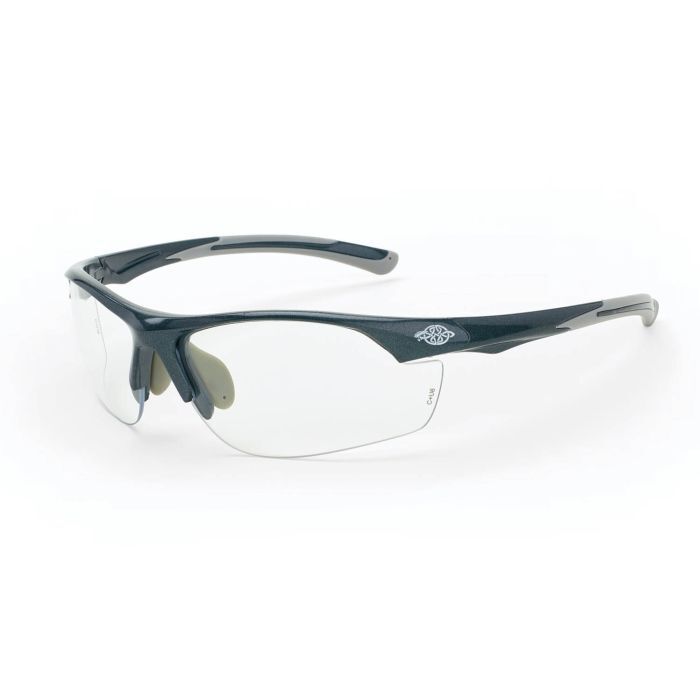 Crossfire AR3 Premium Safety Eyewear - Shiny Pearl Gray Frame - Clear Lens
