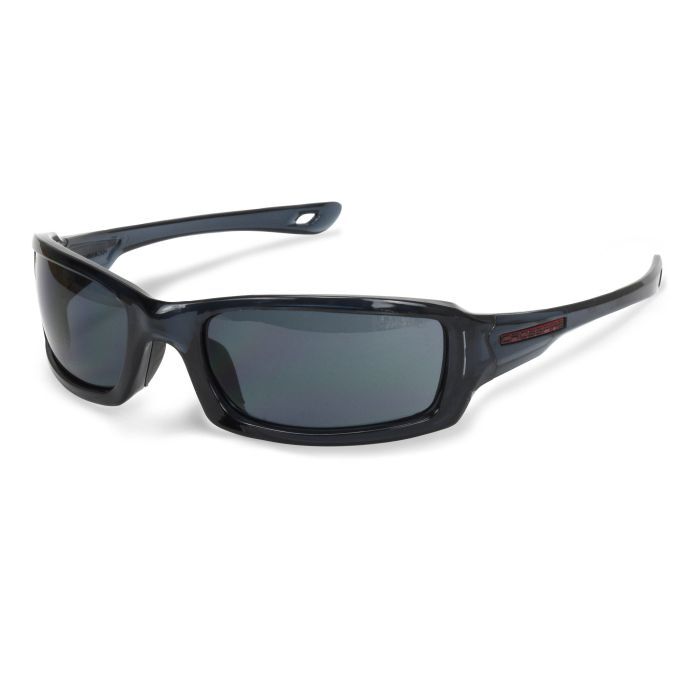 Crossfire M6A Premium Safety Eyewear - Crystal Black Frame - Smoke Lens
