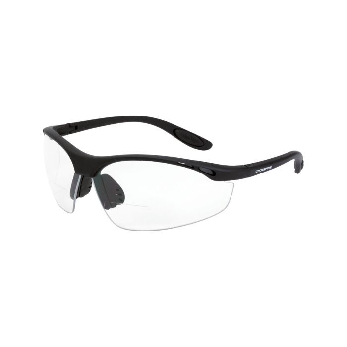 Crossfire Talon Magnifier Safety Eyewear - Matte Black Frame - Clear Lens - 2.5 Diopter