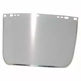 Visor, Clear, Aluminum Bound, 15-1/2 in L x 9 in H, for Jackson Safety® Head Gear/Cap Adaptors
