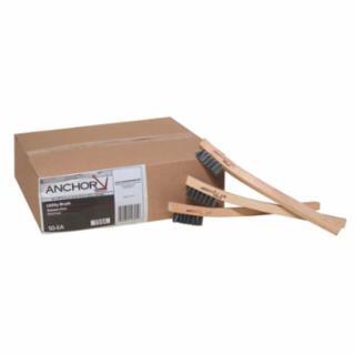 Utility Brush, 3x7 Rows, Stainless Steel Bristles, Wood Block/Handle, Hand Tied